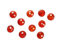 Poppy Faceted Round 6mm