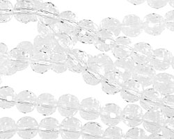 Clear Crystal Micro-Faceted Round 6mm