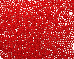TOHO Opaque Frosted Pepper Red Round 11/0 Seed Bead