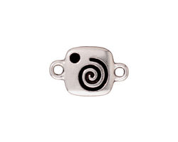 TierraCast Antique Silver (plated) Spiral Link w/ Glue In 20x13mm