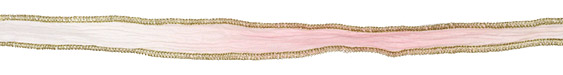 Here Comes the Bride w/ Gold Metallic Edges Hand Dyed 100% Silk Ribbon 1/2"