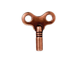 TierraCast Antique Copper (plated) Winding Key Charm 19x22mm