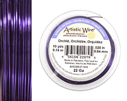 Artistic Wire Silver Plated Orchid 22 gauge, 10 yards