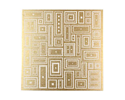 Lillypilly Gold Deco Rectangle Anodized Aluminum Sheet 3"x3", 22 gauge