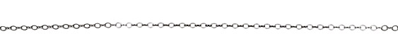 Antique Silver (plated) Oval Ring & Peanut Chain