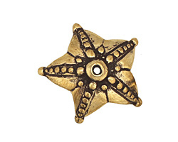 Green Girl Bronze Star Bead Cap 9x25mm