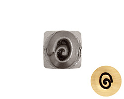 Oblong Spiral Metal Stamp 4mm