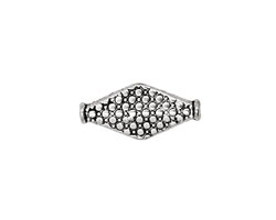 Pewter Dotted Dimond 20x10mm