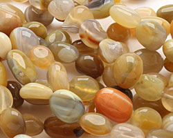 Yellow Botswana Agate Tumbled Nugget 10-16x8-12mm