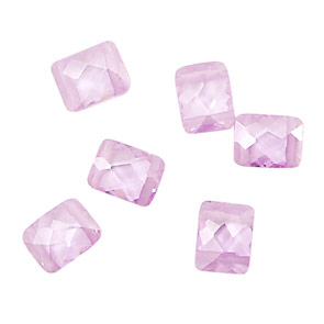 Lilac Faceted Pillow (2 hole) 7x9mm