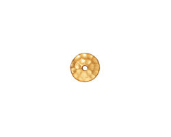 TierraCast Gold (plated) Hammered Bead Cap 2x8mm