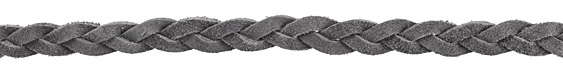 Iceburg Flat Braided Suede Leather 12mm