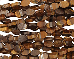 Tiger Iron Flat Oval 6x4mm