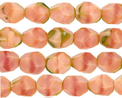 Czech Glass Spicy Tuna Faceted Nugget 10x8mm