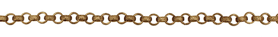 Antique Brass (plated) Patterned Rollo Chain