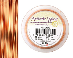 Artistic Wire Natural 24 gauge, 20 yards