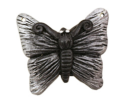 Poison Tree Polymer Clay Grey Butterfly 33-34x27-28mm