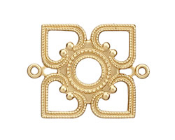 Brass Openwork Diamond Link 33x26mm