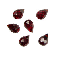Garnet Faceted Teardrop 6x9mm