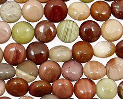 Imperial Jasper Puff Coin 8mm