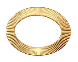 Brass Corrugated Oval Connector 38x28mm