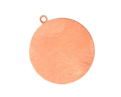 Copper Large Circle Blank Pendant 25x28mm
