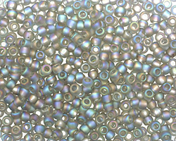 TOHO Transparent Rainbow Frosted Black Diamond Round 8/0 Seed Bead
