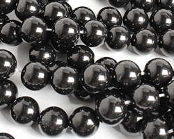 Jet Shell Pearl Round 12mm