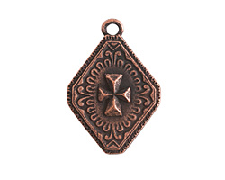 Nunn Design Antique Copper (plated) Imperial Cross Charm 19x27mm