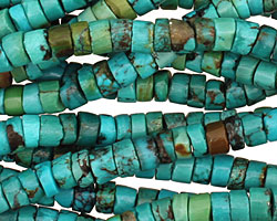 Chinese Turquoise Irregular Heishi 5-6mm