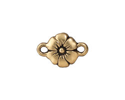 TierraCast Antique Gold (plated) Flower Link 19x13mm