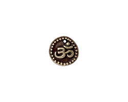 TierraCast Antique Brass (plated) Aum Charm 11mm