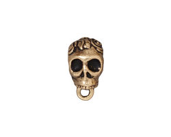 TierraCast Antique Gold (plated) .25 ID Skull Bail 8x12mm