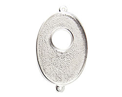 Nunn Design Sterling Silver (plated) Grande Oval Bezel Toggle Link 47x28mm