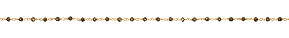 Pyrite Faceted Rondelle Gold (plated) Bead Chain