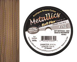 Soft Flex Antique Brass .014" (Fine) 21 Strand Wire 100ft.