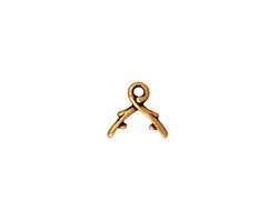 TierraCast Antique Gold (plated) Vine Pinch Bail 10x9mm