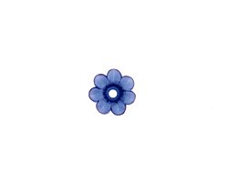 Matte Sapphire Lucite Daisy 3x10mm