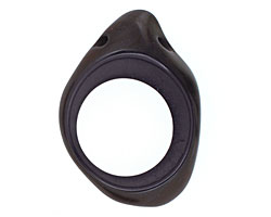 Tagua Nut Midnight Open Slice (side drilled) 33-45x24-36mm