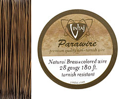 Vintaj Natural Brass Parawire 28 gauge, 180 feet