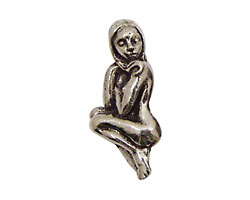 Green Girl Pewter Naked Lady 30x14mm