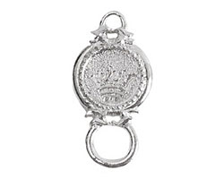 Nunn Design Sterling Silver (plated) Decorative Circle Connector 36x19mm