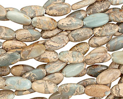 Impression Jasper Flat Slender Oval 18x9mm