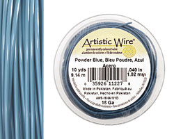 Artistic Wire Powder Blue 18 gauge, 10 yards