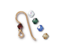 TierraCast Gold Filled Holiday Crystal Mix Earwire