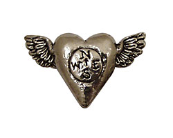 Green Girl Pewter Follow Heart 18x32mm