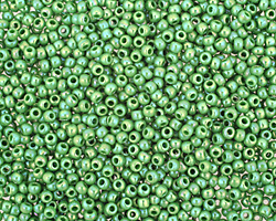 TOHO Opaque Rainbow Mint Green Round 11/0 Seed Bead