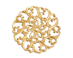 Brass Scrolling Filigree 58mm