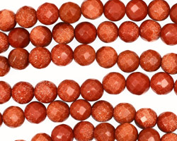 Goldstone Faceted Round 6mm