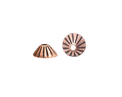 Nunn Design Antique Copper (plated) Limpet Bead Cap 5x11mm